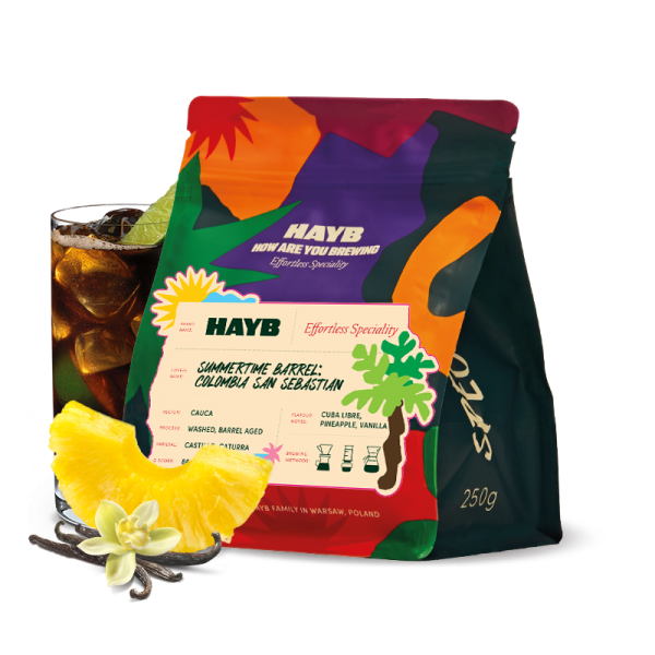 Specialty coffee HAYB Speciality Coffee Colombia SUMMER TIME BARREL - limited edition
