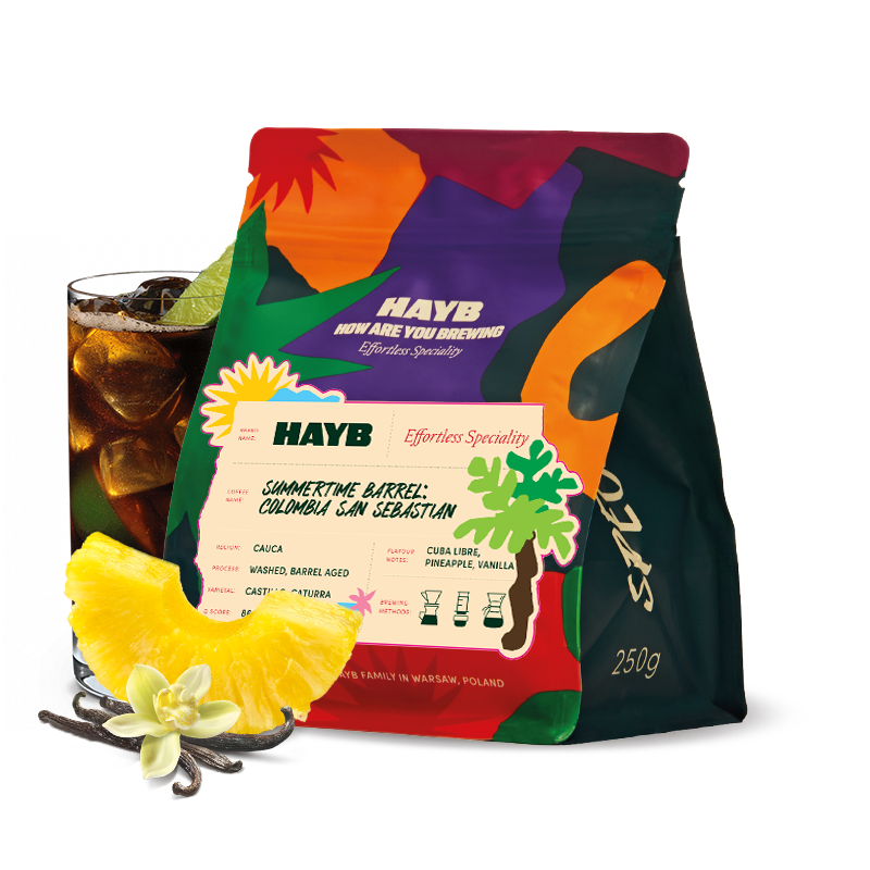 Specialty coffee HAYB Speciality Coffee Colombia SUMMER TIME BARREL - limited edition