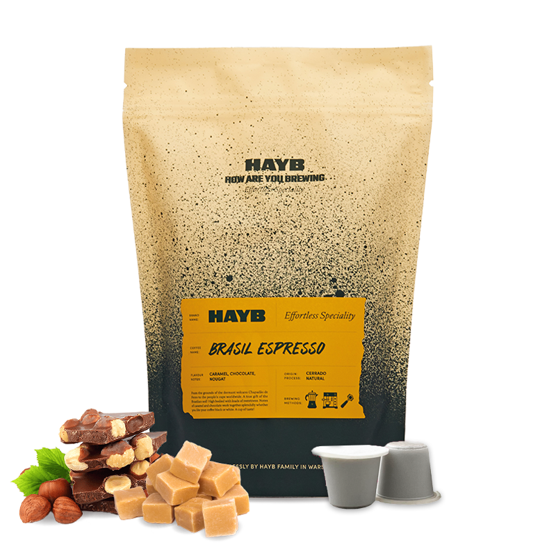 Specialty coffee HAYB Speciality Coffee Brazil CERRADO PATROCINIO - nespresso capsules 10pcs/pack