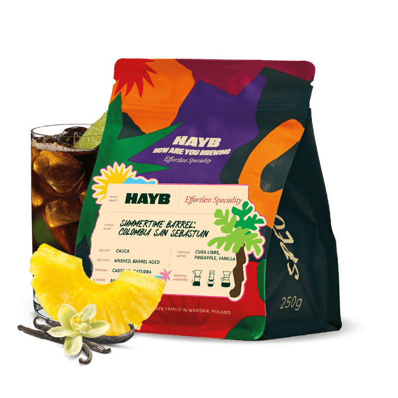 Specialty coffee HAYB Speciality Coffee Colombia SUMMER TIME BARREL - limited edition - espresso