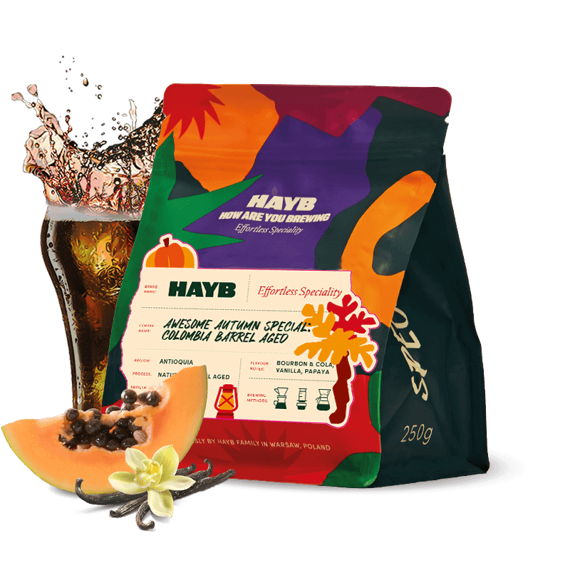 Specialty coffee HAYB Speciality Coffee Colombia AWESOME AUTUMN SPECIAL - barrel aged - espresso 9/24