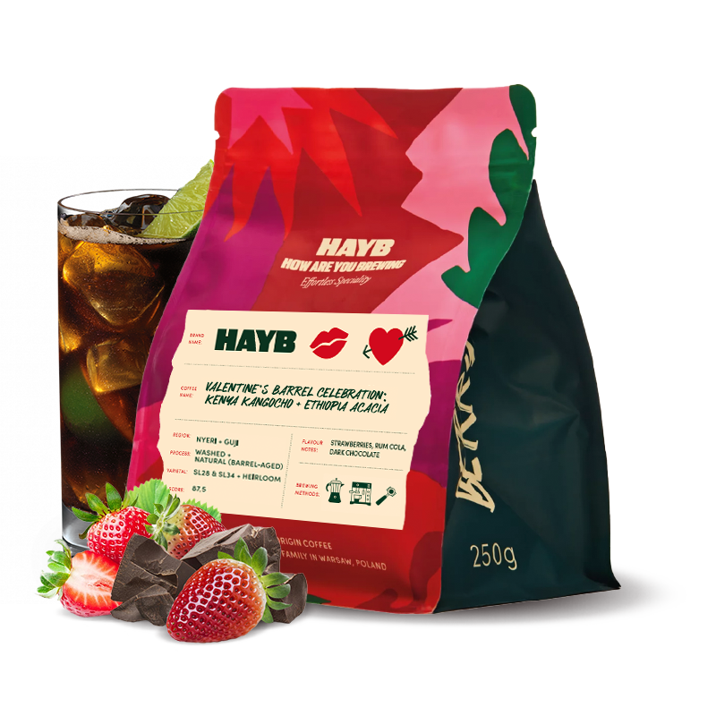 Specialty coffee HAYB Speciality Coffee VALENTINE`S Barrel Celebration - Valentine's limited edition - espresso