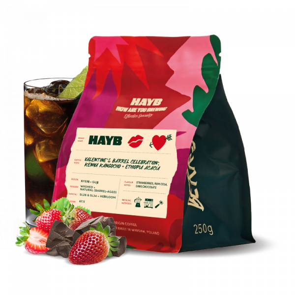 Specialty coffee HAYB Speciality Coffee VALENTINE`S Barrel Celebration - Valentine's limited edition - espresso