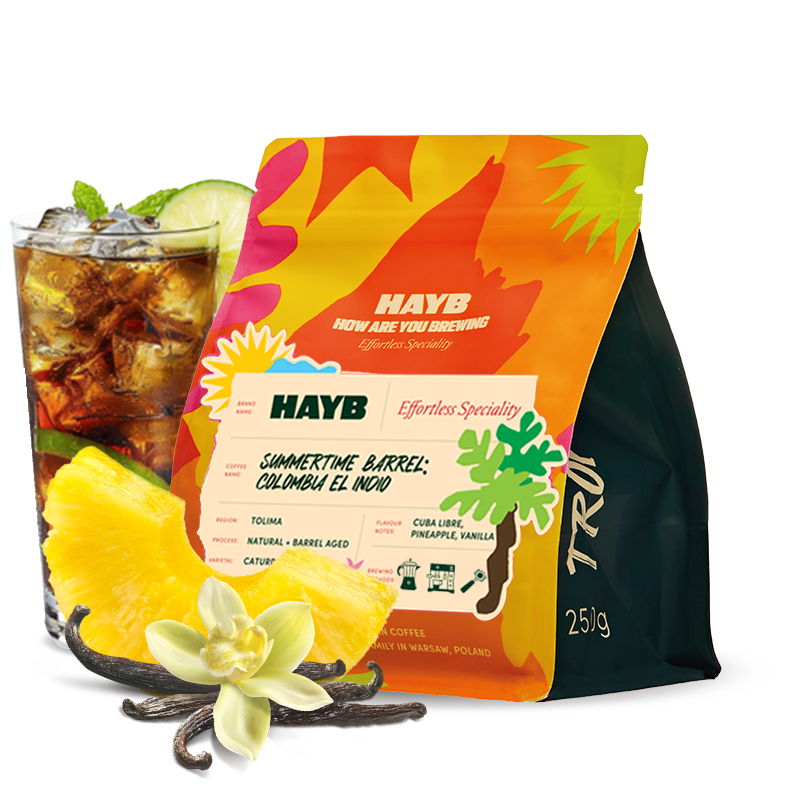 Specialty coffee HAYB Speciality Coffee Colombia SUMMERTIME BARREL – Summer Limited Edition – Espresso – 2025