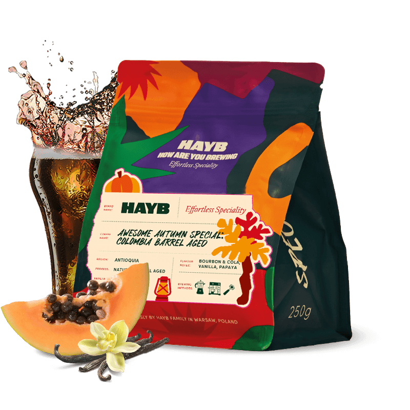 Specialty coffee HAYB Speciality Coffee Colombia AWESOME AUTUMN SPECIAL - barrel aged - espresso