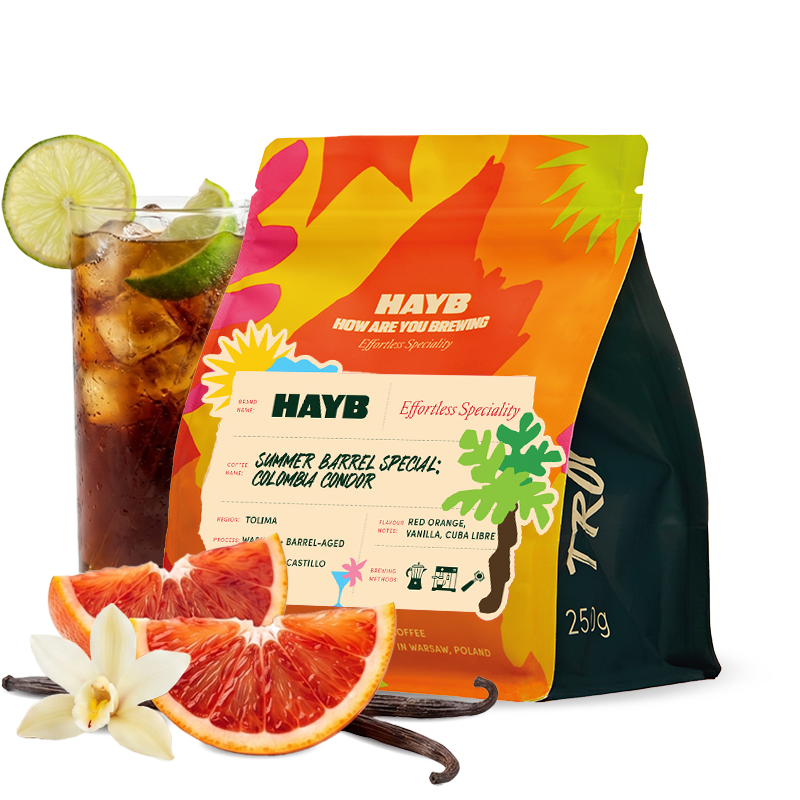 Specialty coffee HAYB Speciality Coffee Colombia SUMMER BARREL – Limited Edition Summer Espresso