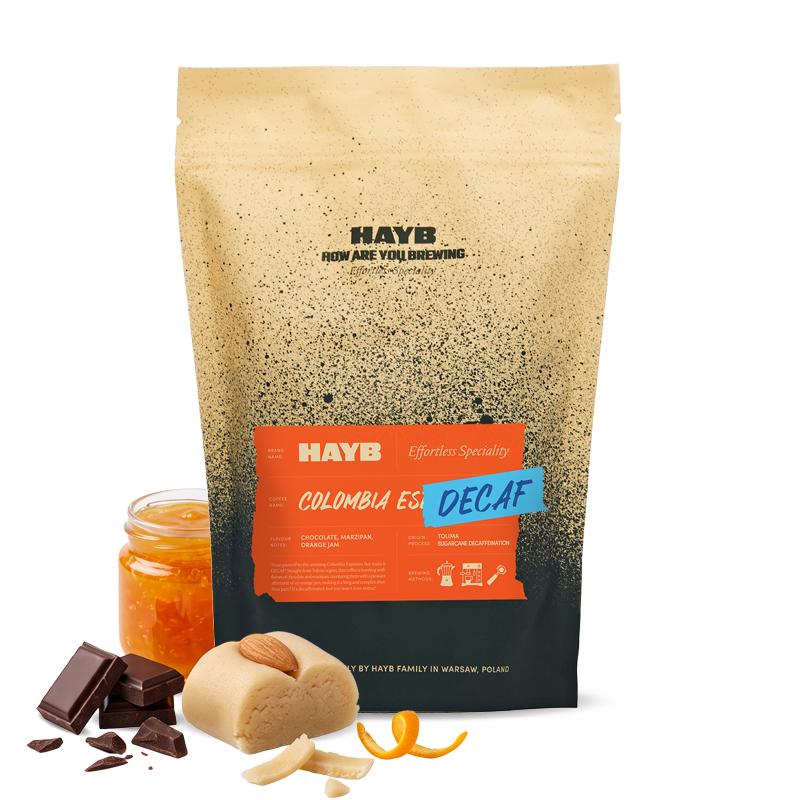 Specialty coffee HAYB Speciality Coffee Colombia POPAYAN DECAF - espresso