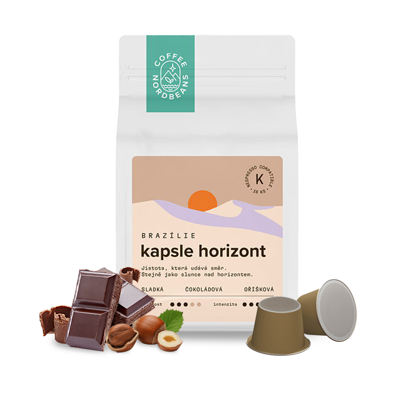 Specialty coffee Nordbeans HORIZONT capsules for Nespresso coffee machines - 16 pcs, /bal.