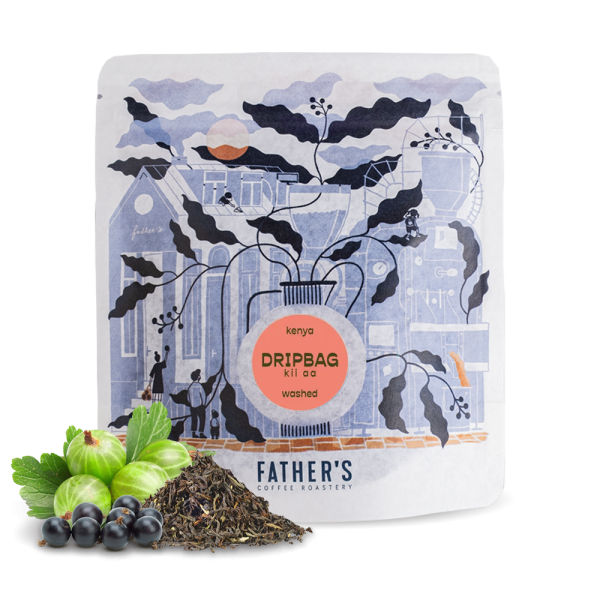 Specialty coffee Father's Coffee Roastery Kenya KII AA - drip bags, 5pcs/box.
