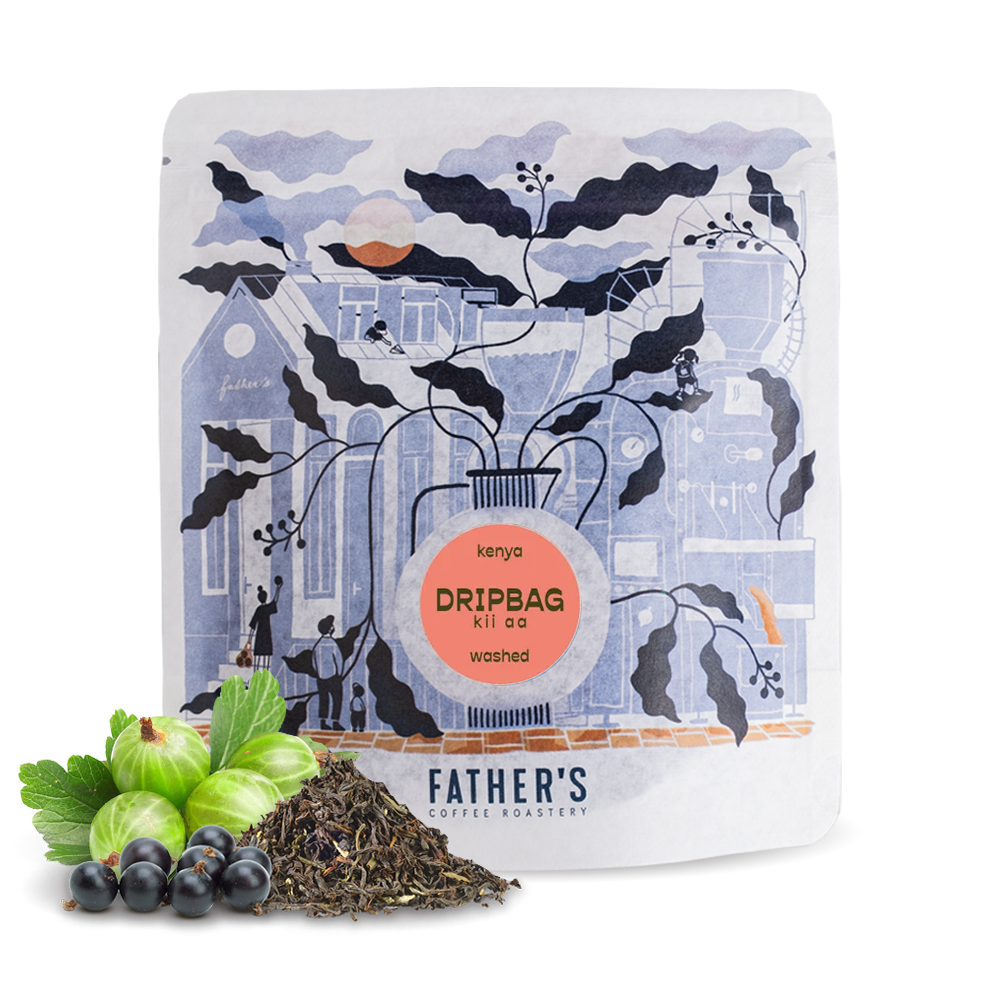 Specialty coffee Father's Coffee Roastery Kenya KII AA - drip bags, 5pcs/box.