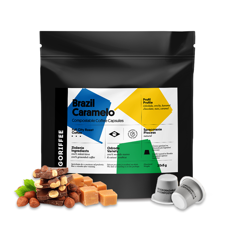 Specialty coffee Goriffee Roastery  Brazil CARAMELO nespresso capsules - 20pcs/pack