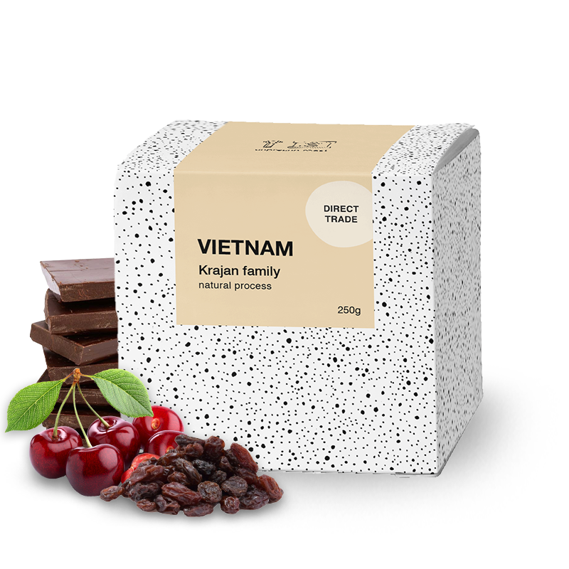 Specialty coffee BeBerry Coffee Vietnam KRAJAN FAMILY - natural