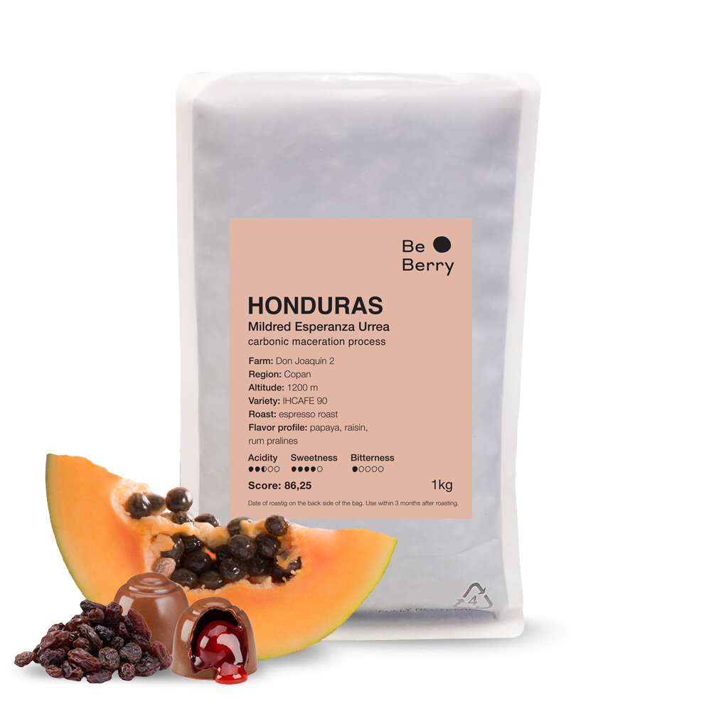 Specialty coffee BeBerry Coffee Honduras MILDRED - carbonic maceration - 1000g