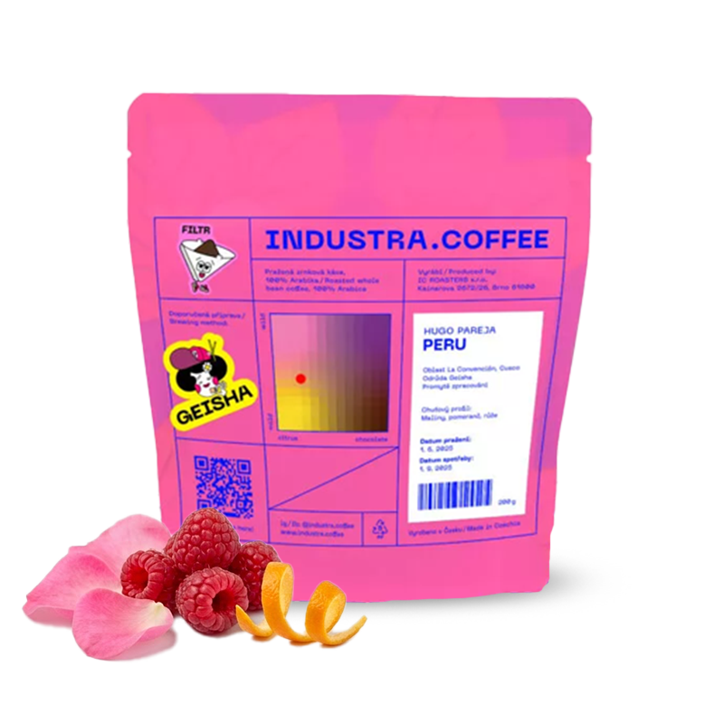 Specialty coffee Industra Coffee Peru HUGO PAREJA AND FLOR LOPEZ – Geisha – 200 g