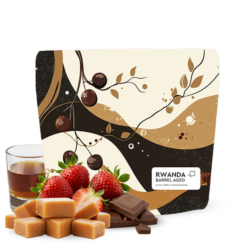 Specialty coffee Jedno Kafe Rwanda BARREL AGED - aged in whiskey barrels