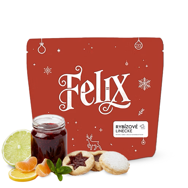 Specialty coffee Jedno Kafe CHRISTMAS FELIX - Currant Linzer Cookies