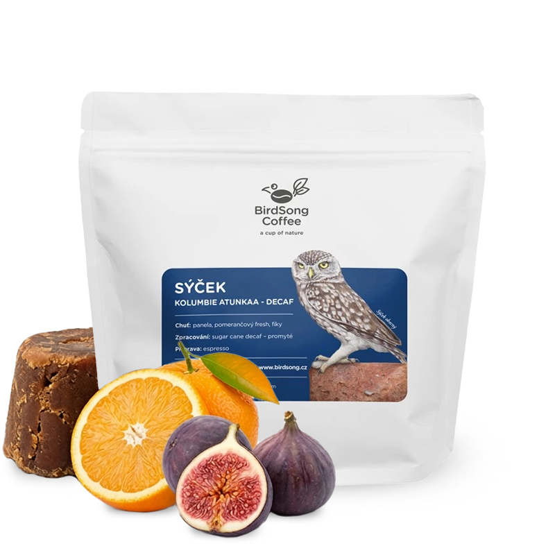 Specialty coffee BirdSong Coffee Colombia ATUNKAA DECAF - decaffeinated - 200g