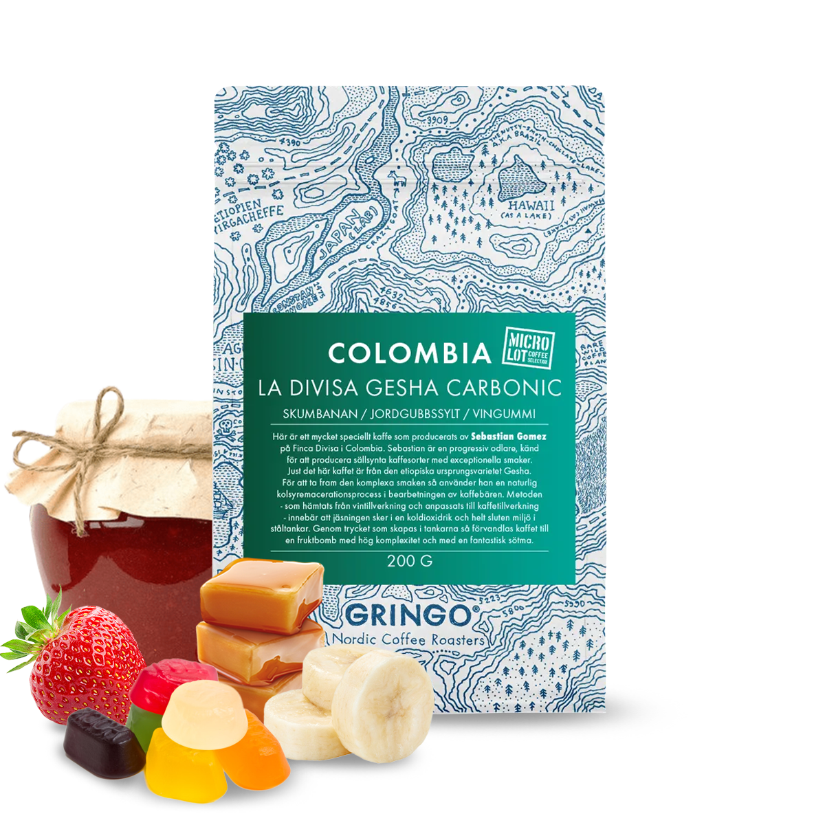 Specialty coffee Gringo Nordic Colombia LA DIVISA CARBONIC - gesha