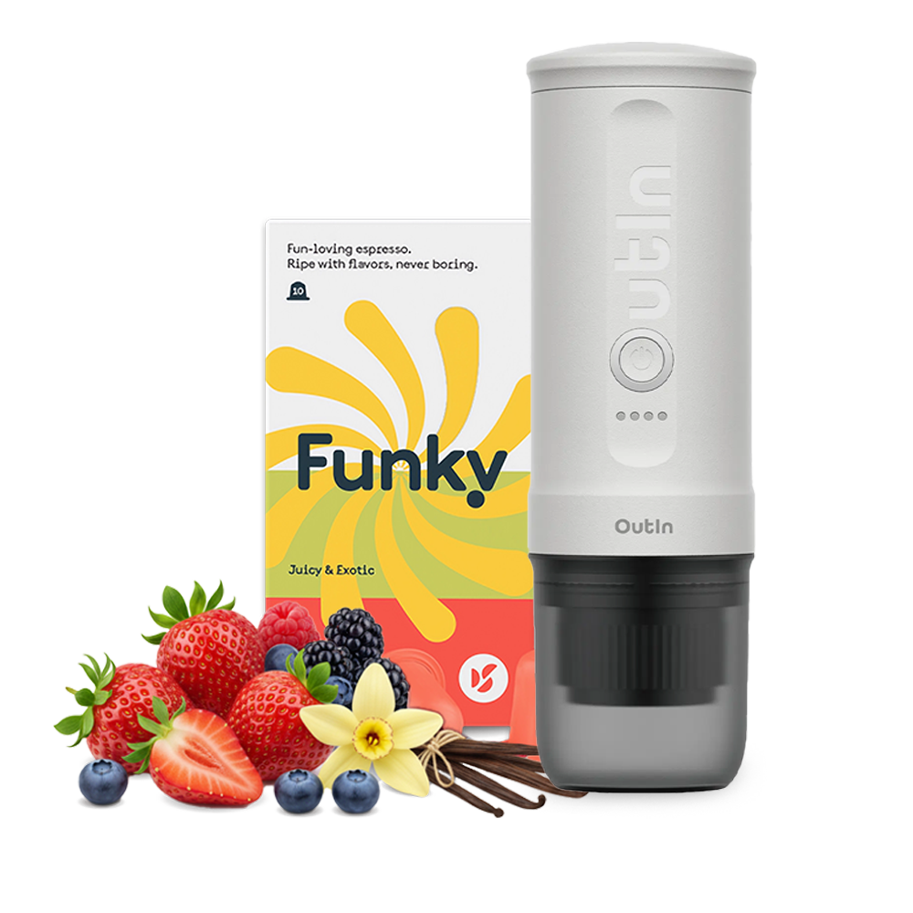 Doubleshot Funky x Outin capsule set - Pearl White