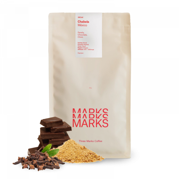 Specialty coffee Three Marks Coffee Mexico CHABELA DECAF - decaffeinated