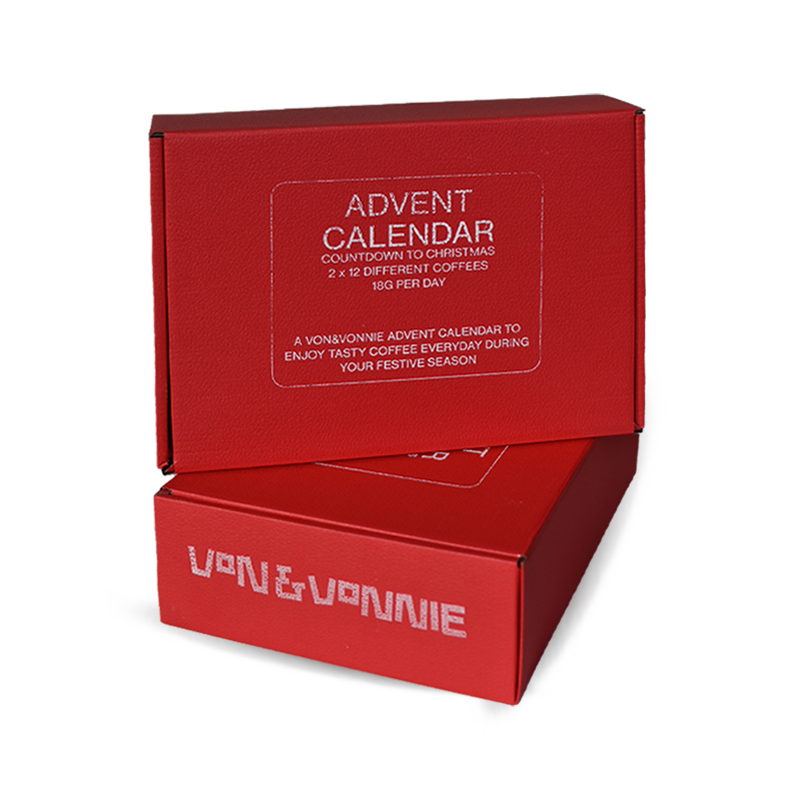 Specialty coffee Von&Vonnie ADVENT COFFEE CALENDAR 2 x 12 coffees (18g per day)