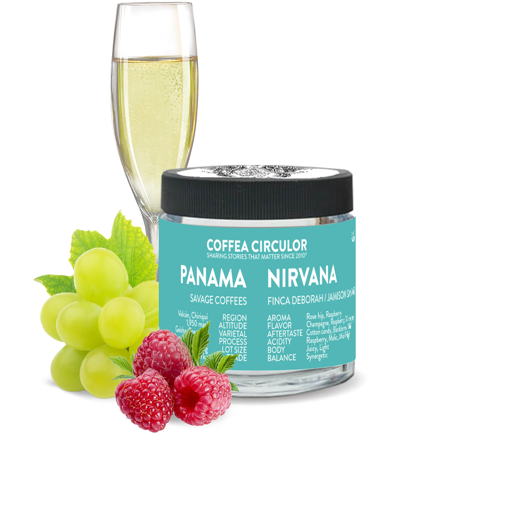 Specialty coffee Coffea Circulor Panama FINCA DEBORAH NIRVANA - 40g + Comandante coffee container