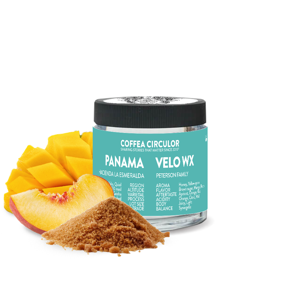 Specialty coffee Coffea Circulor Panama HACIENDA LA ESMERALDA PRIVATE VELO WX - 40g + Comandante coffee container