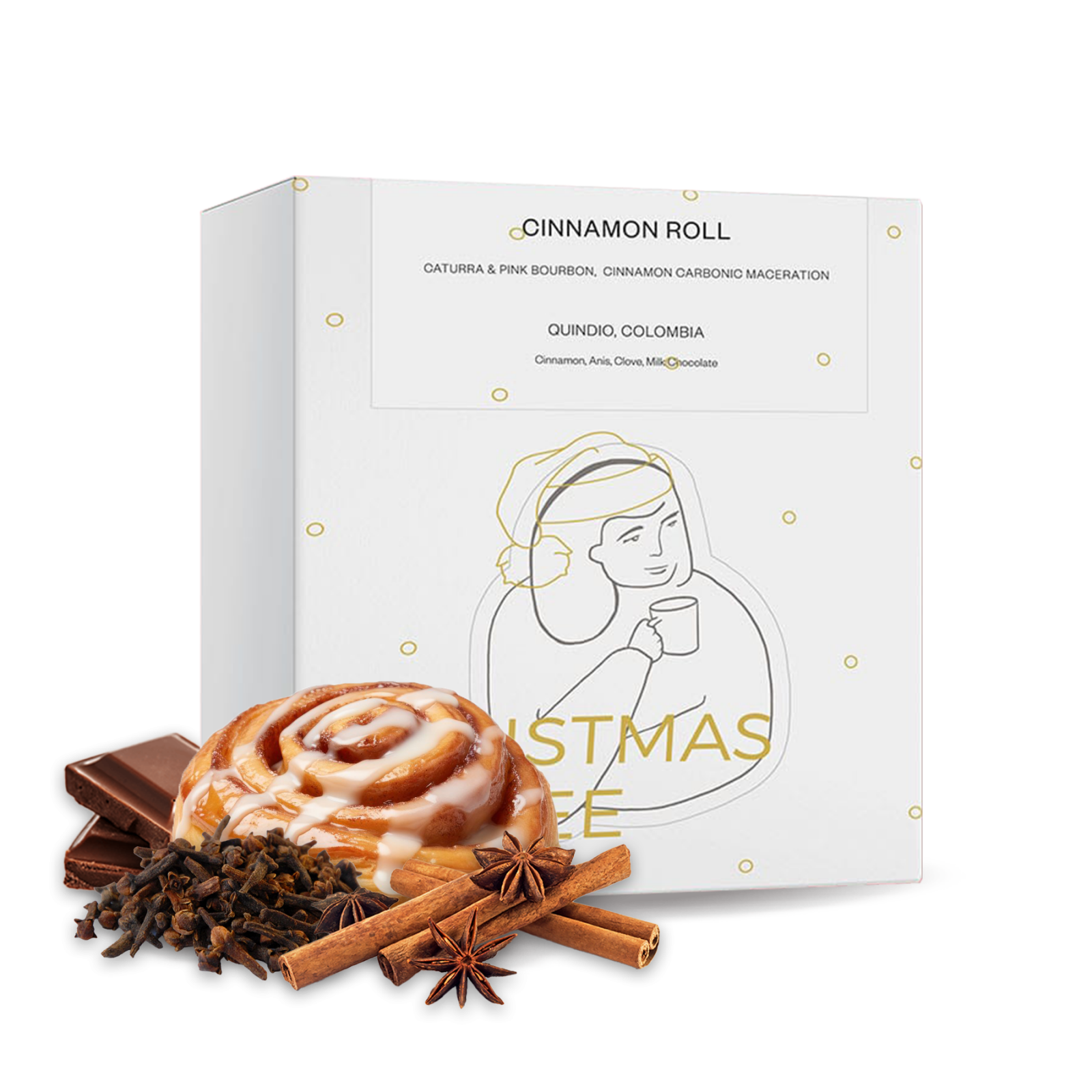 Specialty coffee DAK Coffee Roasters Christmas Coffee Colombia CINNAMON ROLL - espresso