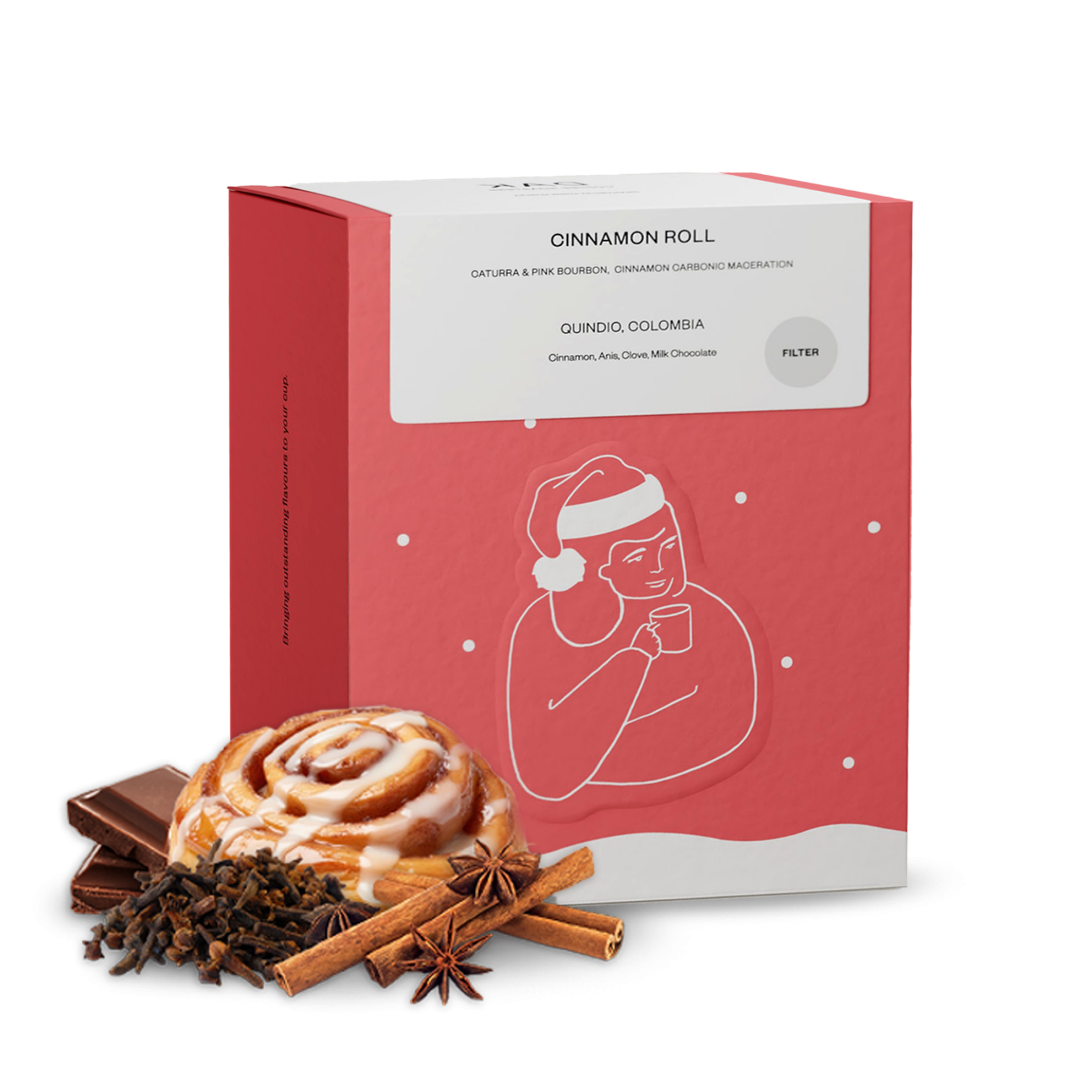 Specialty coffee DAK Coffee Roasters Christmas Coffee Colombia CINNAMON ROLL