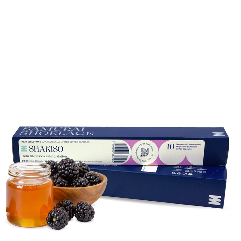 Specialty coffee Samurai Shoelace Ethiopia SHAKISO - Nespresso capsules, 10 pcs, /bal