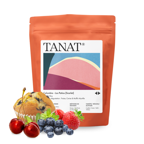 Specialty coffee Tanat Coffee Kolumbie LOS PATIOS SCARLET - jahodový co-ferment