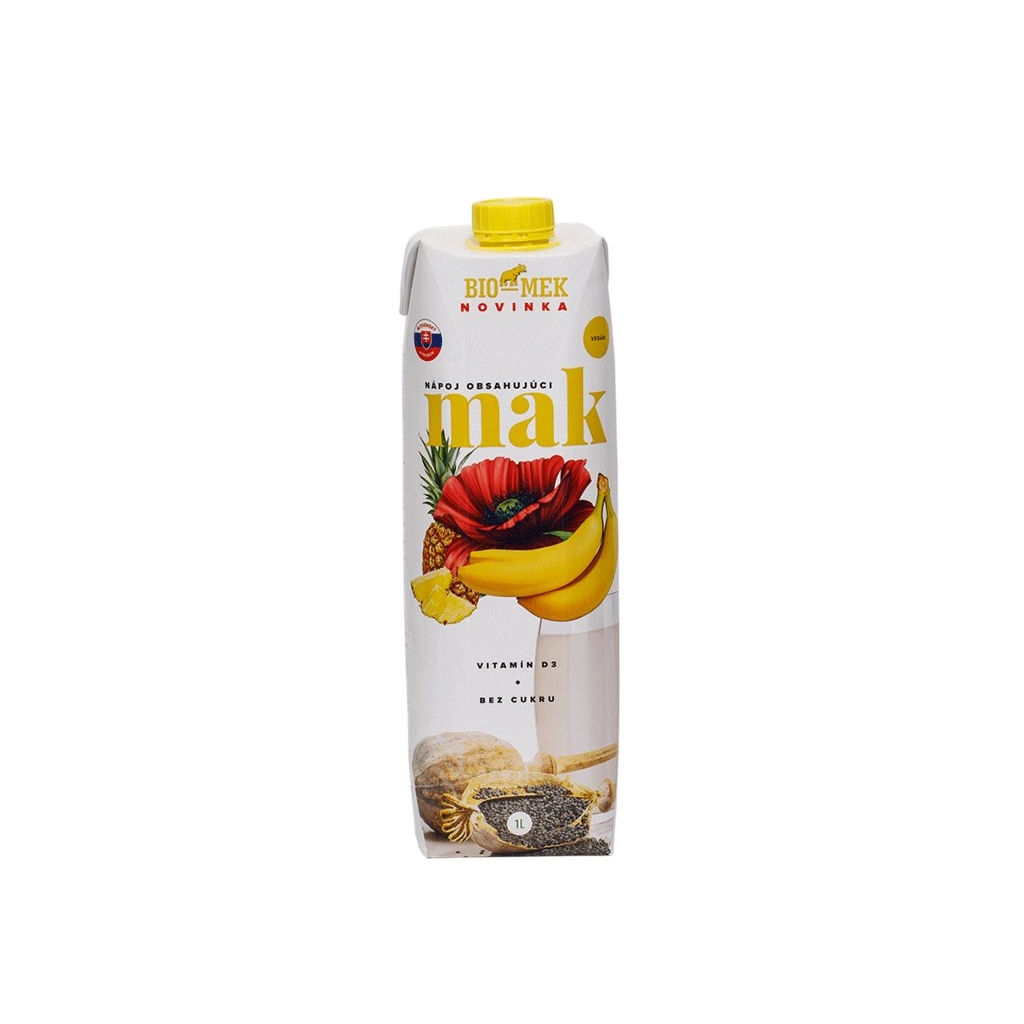 Bio-Mek poppy drink with banana and pineapple - 1000ml
