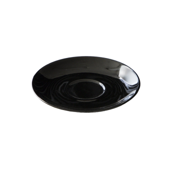 Origami Aroma Cup porcelain saucer - black