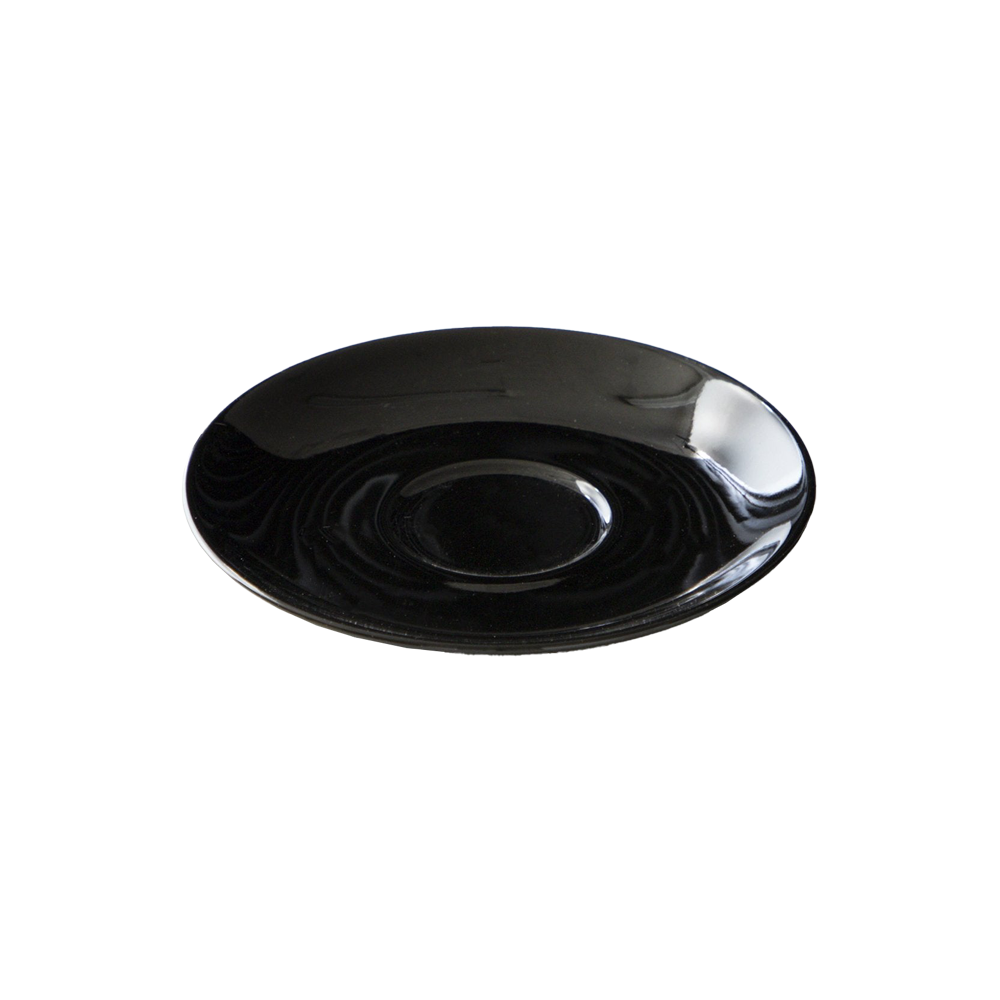 Origami Aroma Cup porcelain saucer - black
