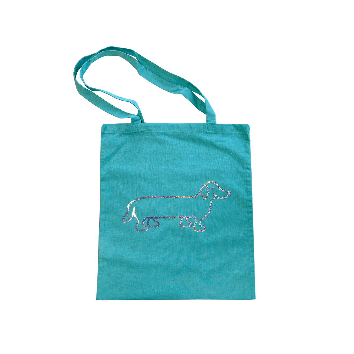 The Naughty Dog canvas bag - turquoise