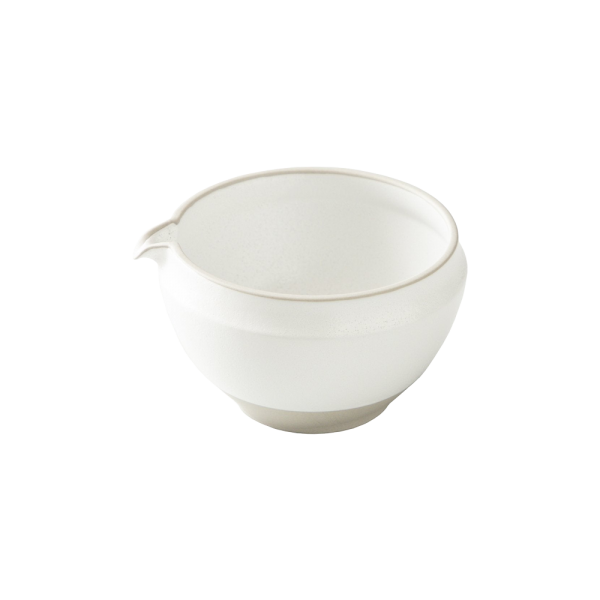 Origami Kataguchi matcha tea bowl - white