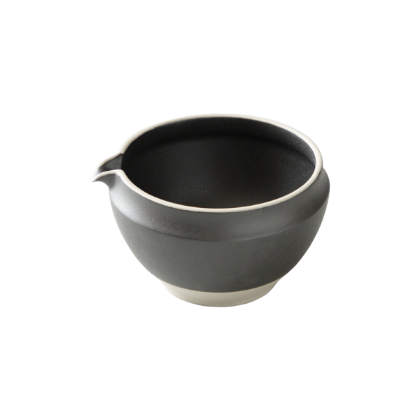 Origami Kataguchi matcha tea bowl - black