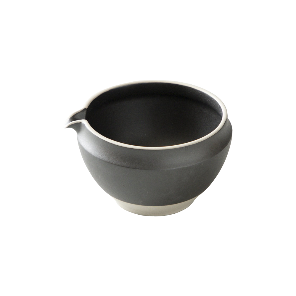 Origami Kataguchi matcha tea bowl - black
