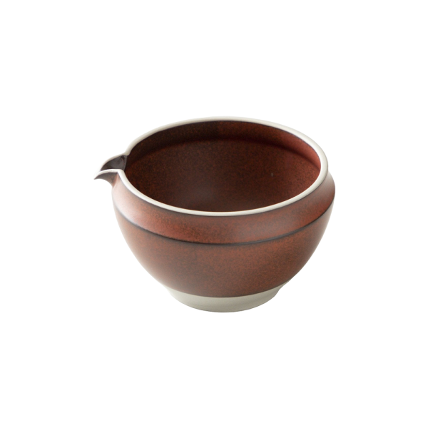 Origami Kataguchi matcha tea bowl - brown