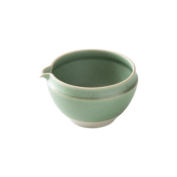 Origami Kataguchi matcha tea bowl - green
