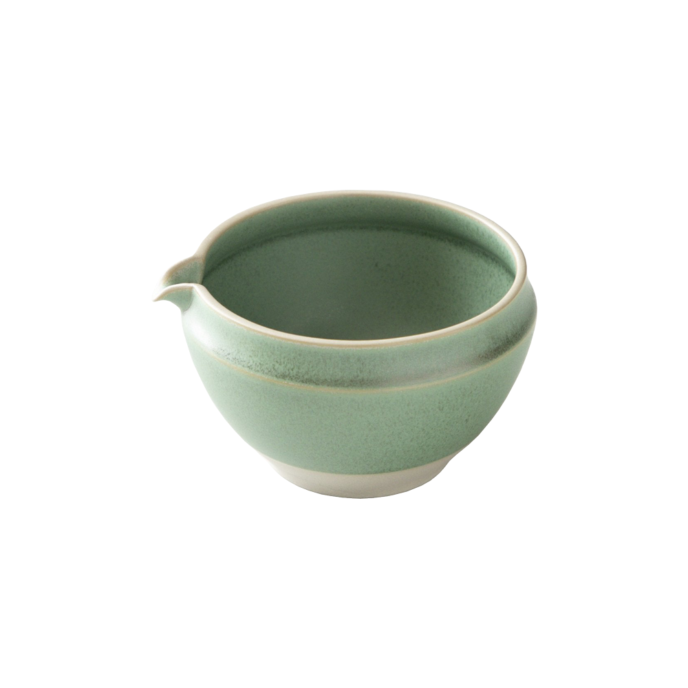 Origami Kataguchi matcha tea bowl - green