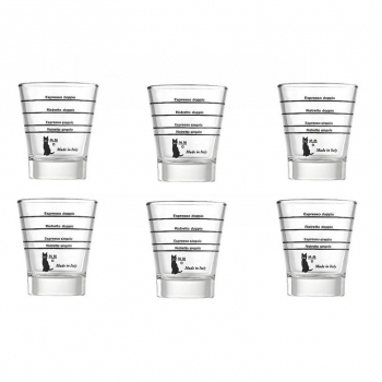 Motta set of 6 measuring cups for espresso