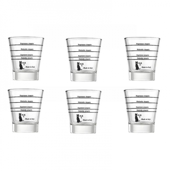 Motta set of 6 measuring cups for espresso