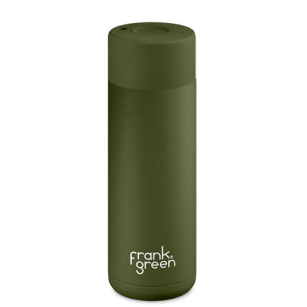 Frank Green Ceramic 595 ml stainless steel bottle - khaki