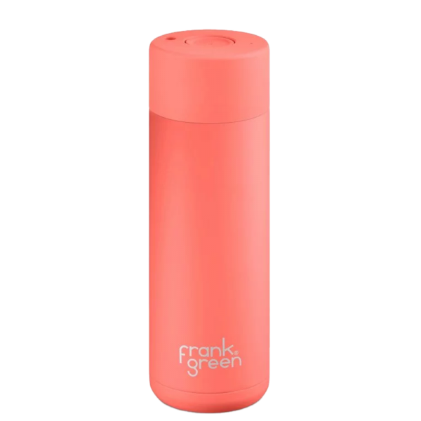 Frank Green Ceramic 595 ml stainless steel bottle - living coral