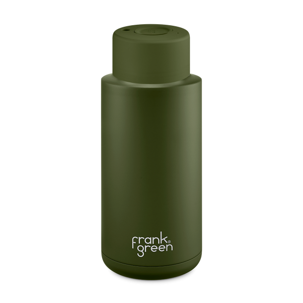 Frank Green Ceramic 1000 ml stainless steel bottle - khaki