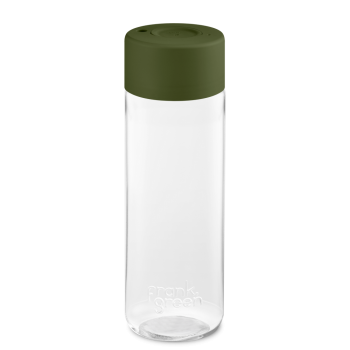 Frank Green Original Clear 740 ml plastic bottle - khaki