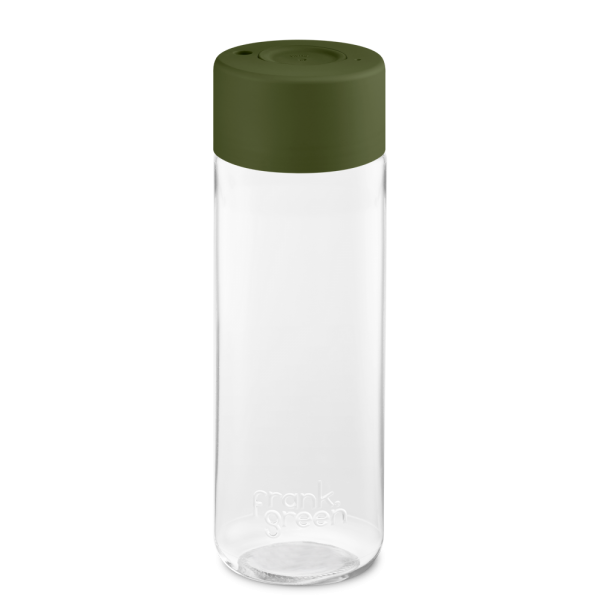 Frank Green Original Clear 740 ml plastic bottle - khaki