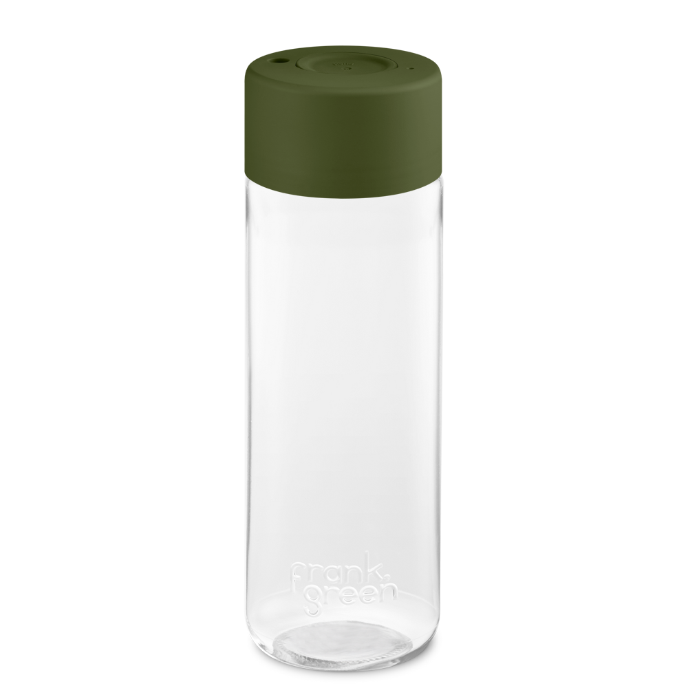 Frank Green Original Clear 740 ml plastic bottle - khaki