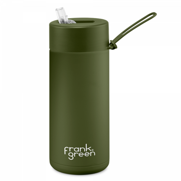 Frank Green Ceramic 475 ml Straw stainless steel - khaki